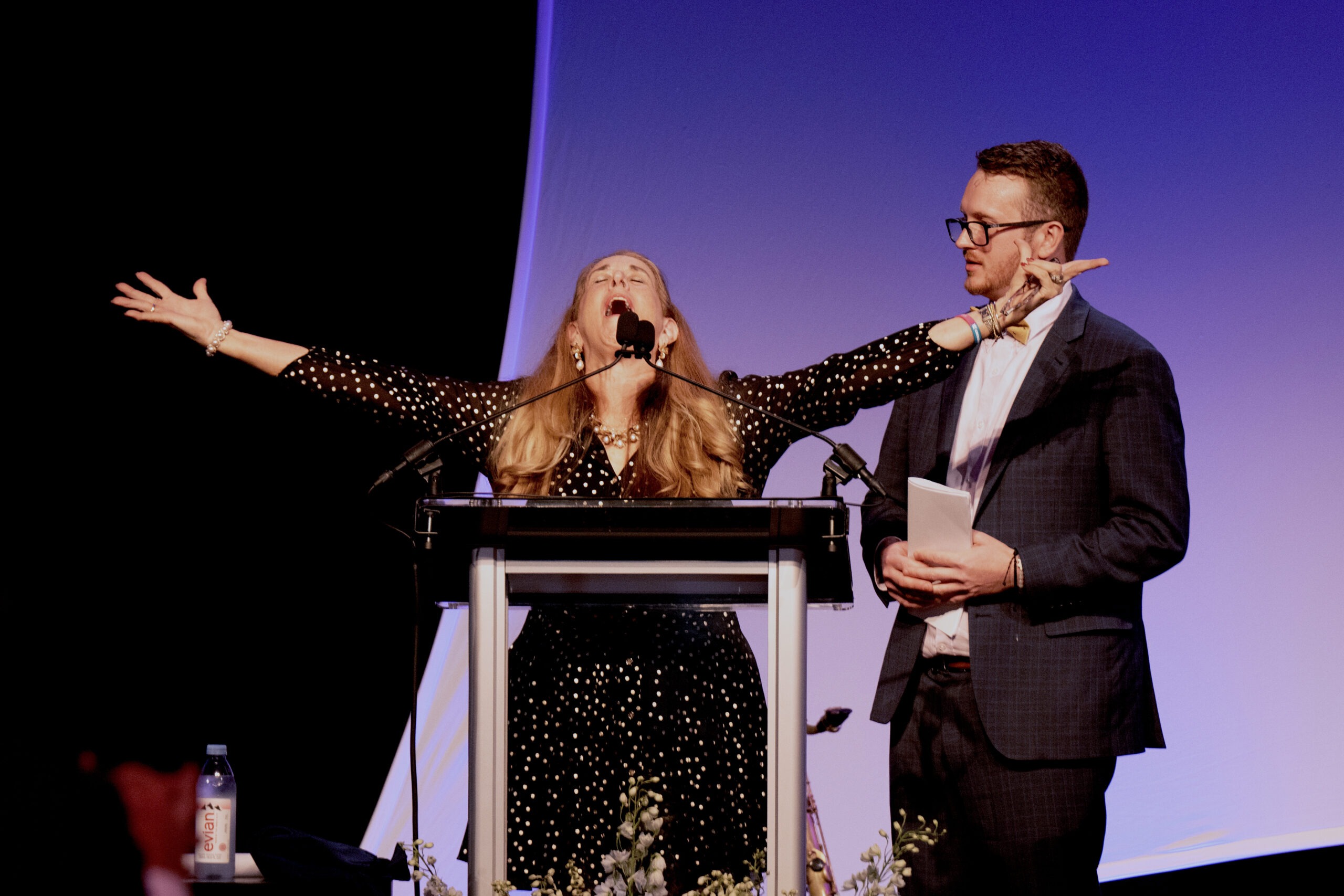 A moment of raw emotion during the Pipers Angels Foundation Gala at the Kravis Center in Palm Beach — captured by master photographer David Scarola.